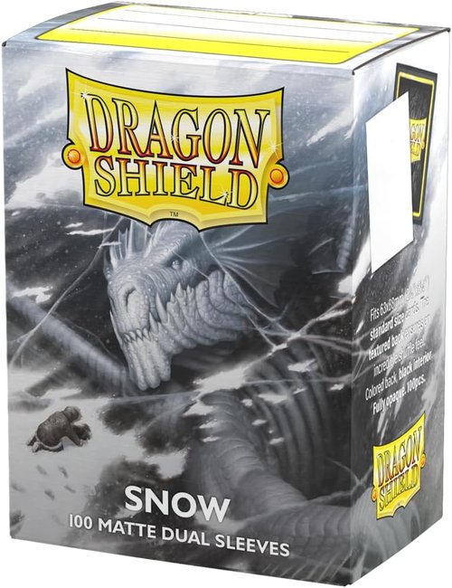 Dragon Shield | Matte Dual Standard Size Card Sleeves | 100 Count - Durable & Smooth TCG Protection | Snow
