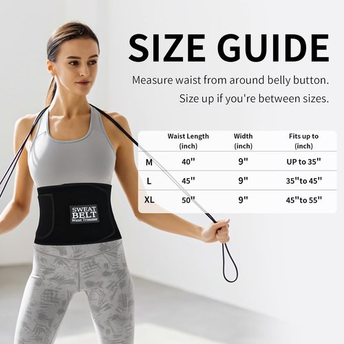 LKV Waist Trainer - Lower Belly Fat Trimmer Sweat Belt for Women | Body Shaper for Workouts