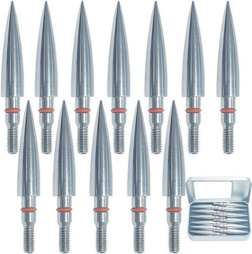 Archery Field Points by [Brand Name] - Stainless Steel Practice Tips for Recurve & Compound Bows | 100-300 Grains