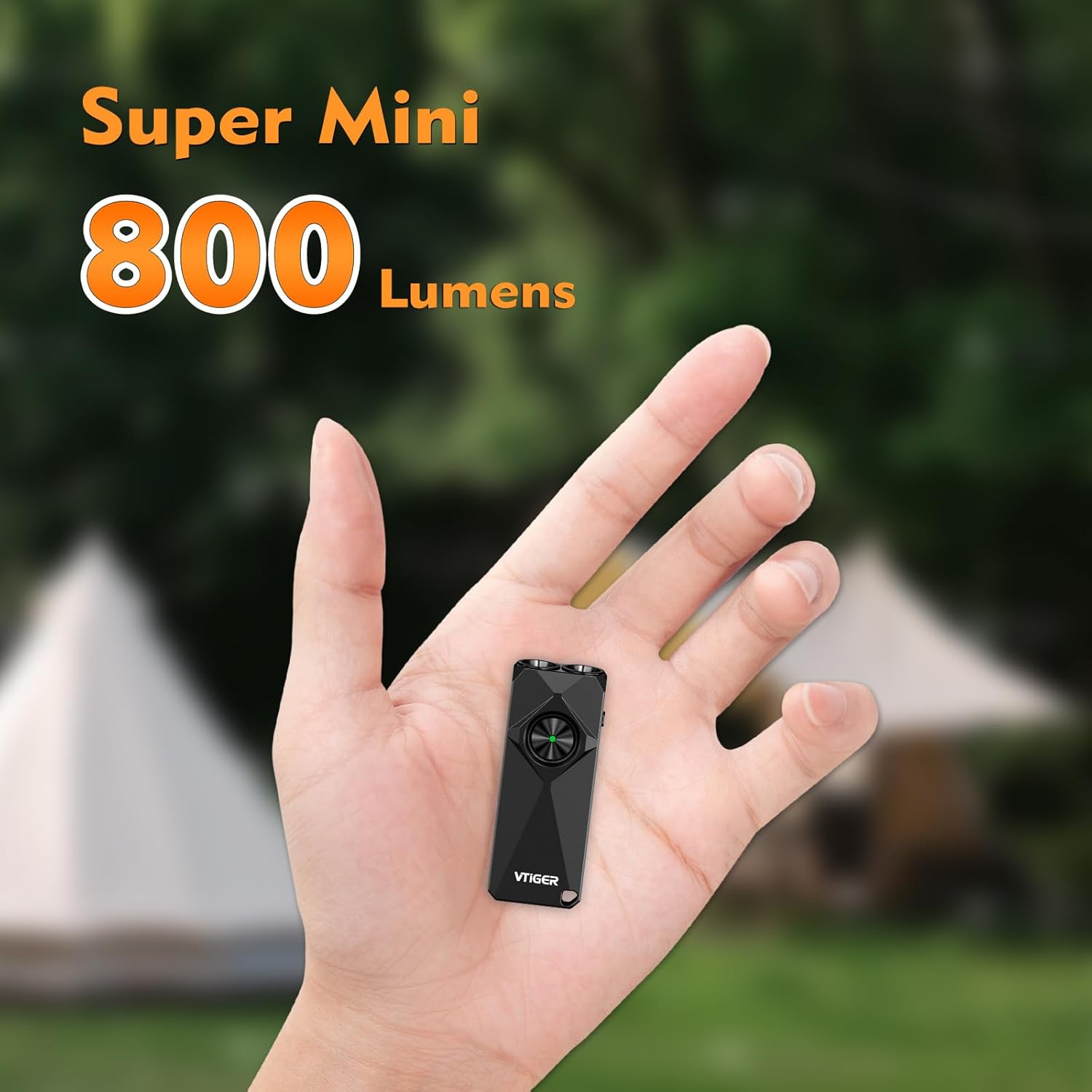 VTIGER K1 Keychain Flashlight - 800 Lumens USB Rechargeable Mini EDC Light | Compact & Portable for Everyday Use