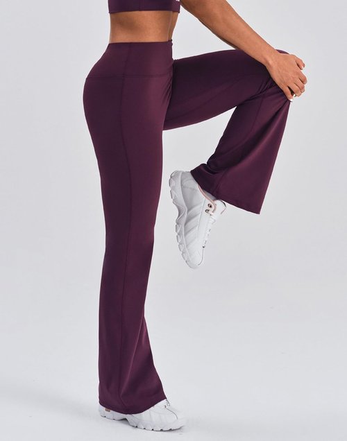 K-Swiss Flare Leggings for Women 32" - High Waist Wide Leg Bell Bottom Bootcut Yoga Pants for Casual Lounge