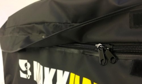 MaxxHaul 50912 Soft Shell Cargo Carrier Bag - Heavy Duty, Water Resistant, 47" x 20" x 20", Black with Tie Down Straps