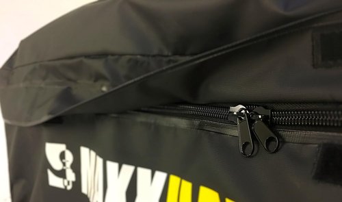 MaxxHaul 50912 Soft Shell Cargo Carrier Bag for Hitch Mount Cargo Rack - Heavy Duty and Water Resistant 47 inch x 20 inch x 20 inch Black with Tie Down Straps