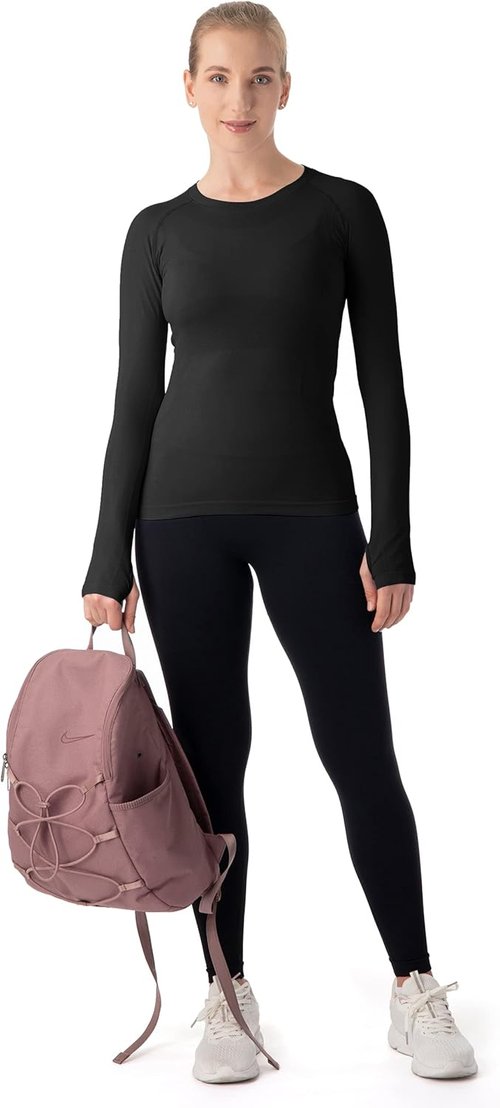 MathCat Long Sleeve Workout Shirts for Women - Breathable Yoga & Running Tops | Slim Fit XS-XL