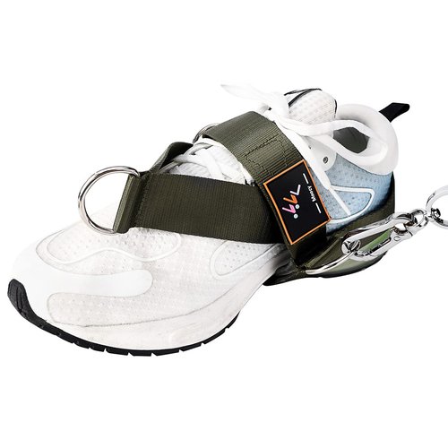 MOOCY 2 Pack Foot Strap for Cable Machine Fitness Attachment Ankle Straps Glute Kickback Leg Exercise for Cable Machines Shoe Cover Pull Belt-4 Ring