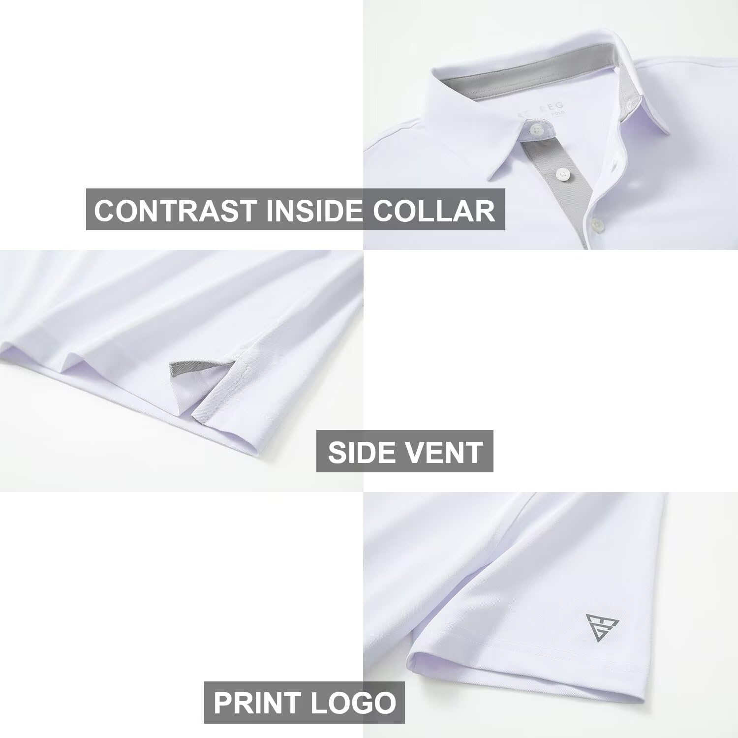 Skiennix Men's Golf Polo Shirt - Moisture-Wicking Dry Fit Performance | Short & Long Sleeve Options