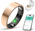 Skiennix Smart Ring Health Tracker - IP68 Water Resistant, Sleep & Exercise Monitoring | Unisex (Rose Gold, Size 11)
