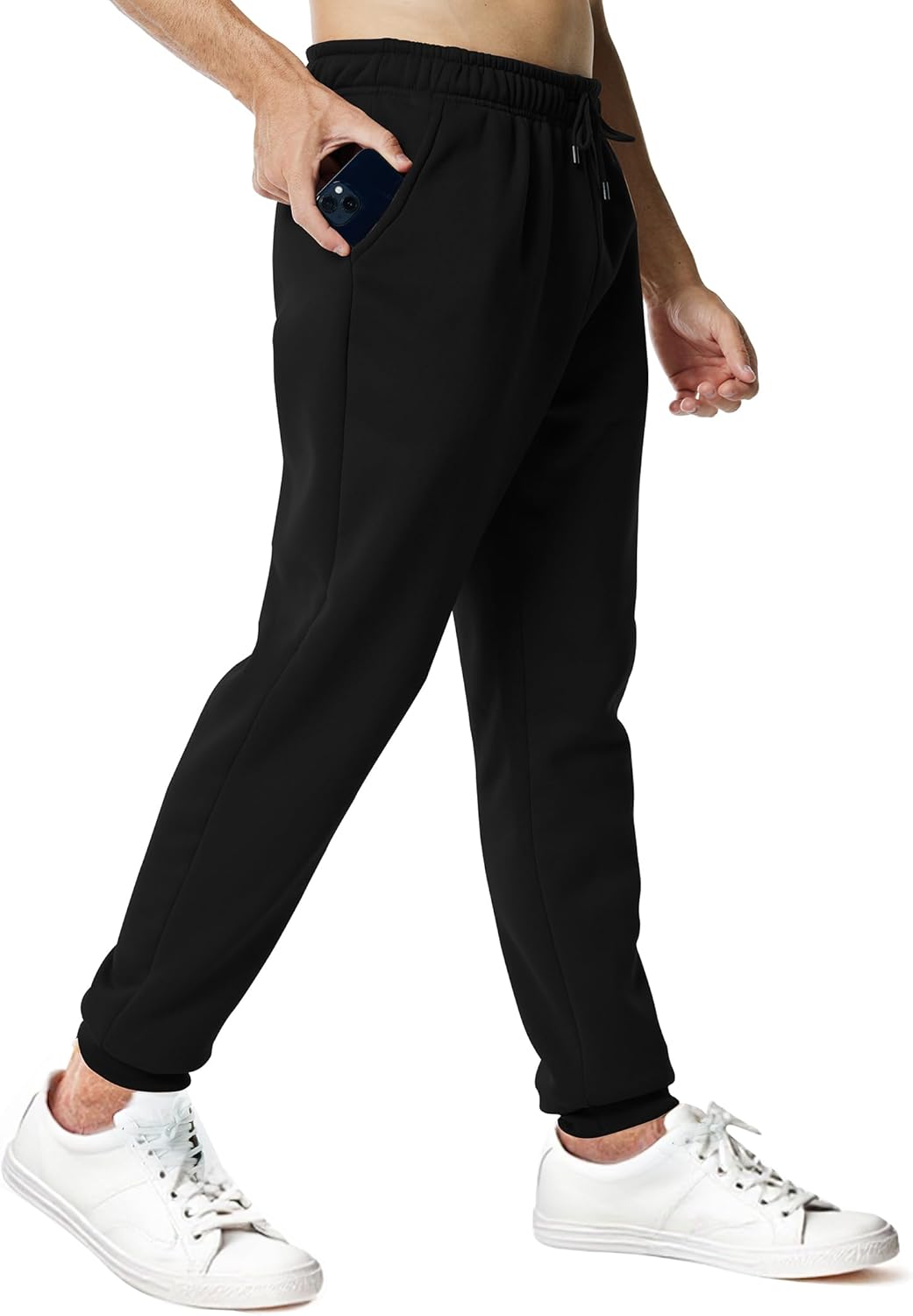 Skiennix Men's Sweatpants - Lightweight Fleece Joggers with Pockets for Casual Workouts | Elastic Waist