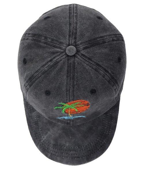 Hawaiian Beach Vacation Essentials, Sun Visor Hats for Travel Accessories, Tropical Vacation Outfits for Men Women, Birthday Gift for Dad Mom (US, Alpha, One Size, Black)