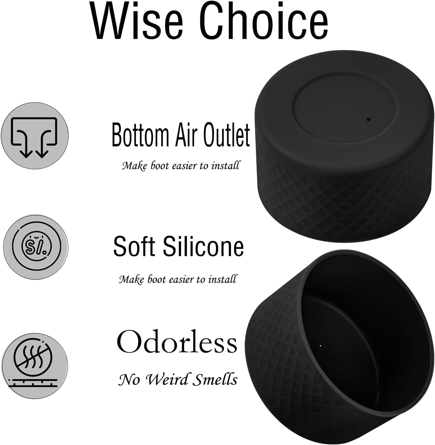 Stanley Silicone Boot - Durable Cup Boots for 40oz, 30oz, & 20oz Tumblers | Black Accessories
