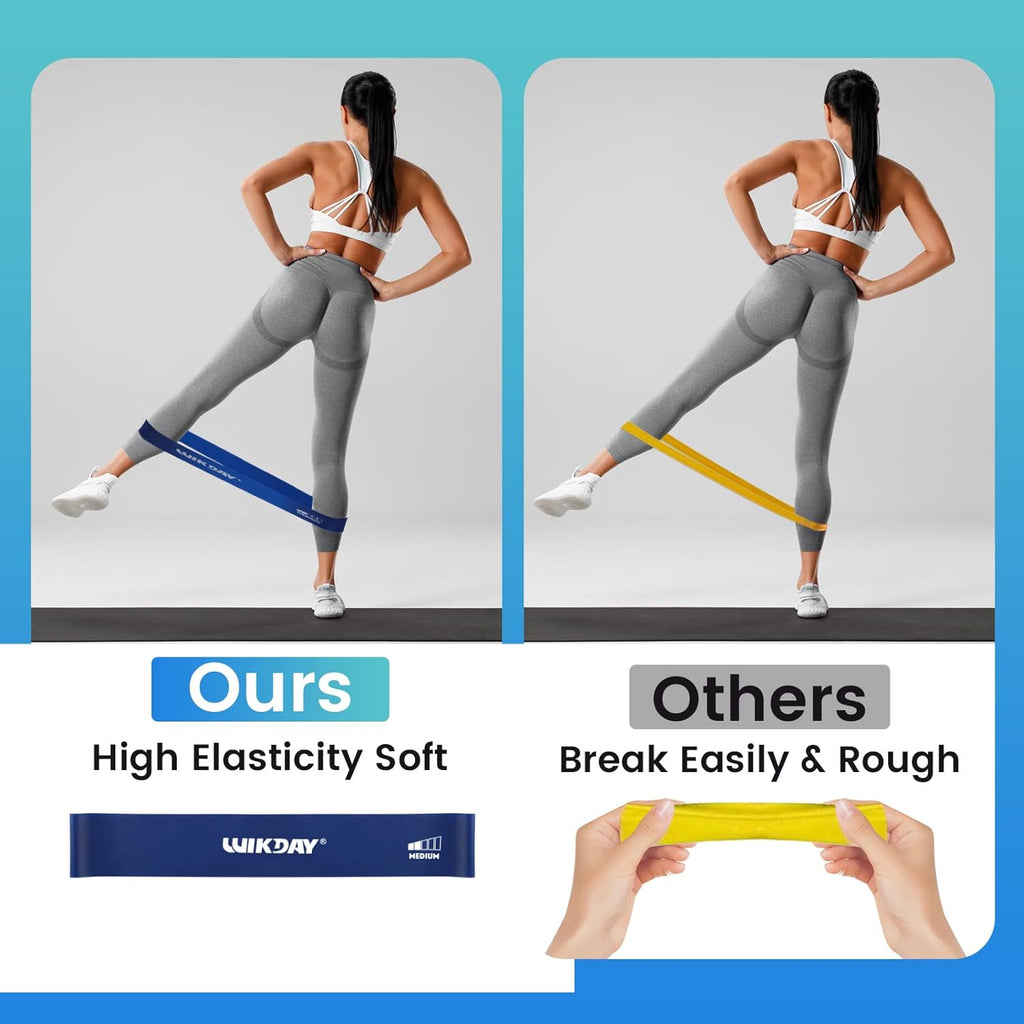 WIKDAY Resistance Bands - Versatile Workout Loop Bands Set for Men & Women | 5-Piece for Stretching & Training