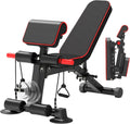 Skiennix Adjustable Weight Bench - Foldable Utility Workout Bench for Home Gym | Supports 600LBS