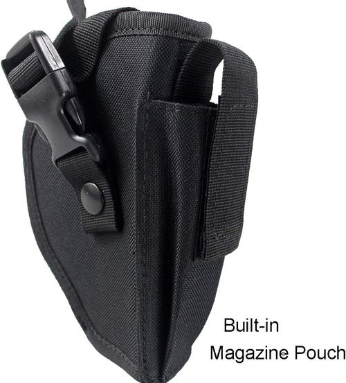 Depring Tactical Belt Holster - Universal Outside Waistband Design with Mag Pouch | Black Color