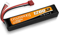 Crazepony 11.1V 1200mAh Airsoft Battery - Rechargeable 3S LiPo 25C with T-Plug & JST XH Connector
