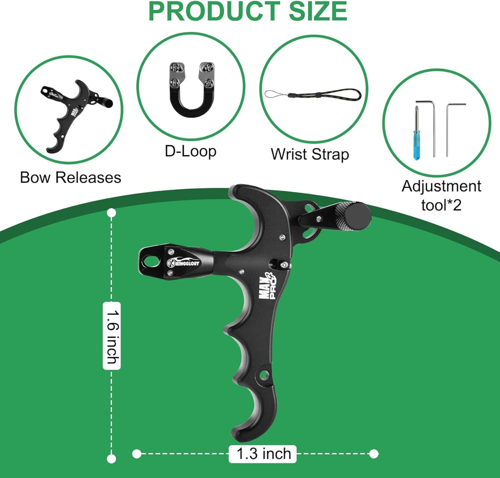 Skiennix Thumb Release Bow Aid - 360° Adjustable Compound Bow Release for Hunting & Practice