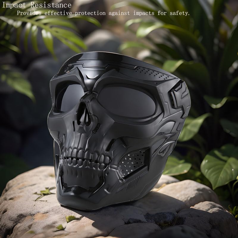 Skiennix Skull Mask - Full Face Tactical Mask for CS Survival, Shooting, Cosplay & Halloween