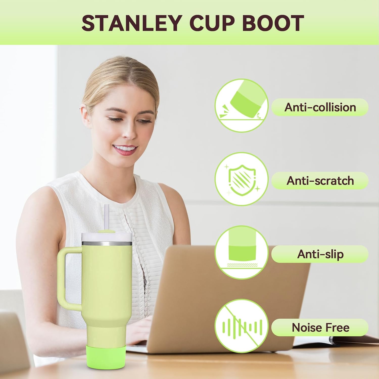 PICcircuit Silicone Bottoms for Stanley Boot | 2PCS for Quencher Adventure & Hydroflask Tumblers