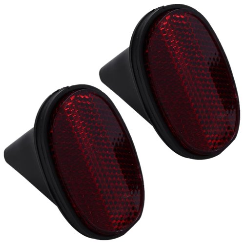 FJYXCHENXM Bicycle Rear Tail Reflector, 2 Pcs Bike Reflectors, Red, Black, Waterproof, 2.44 x 1.69 x 1.69 Inches, Rear, Cycling Safety Reflectors
