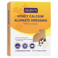 Honey Alginate Dressing 2x2" Pack of 10 | Wound Care Patches for Bedsores, Diabetic Ulcers, Burns