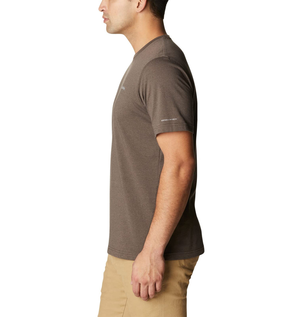 Columbia Men's Thistletown Hills Short Sleeve, Cordovan Heather, X-Small
