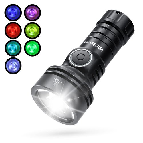 Wurkkos TS11 EDC Flashlight Rechargeable,Super Bright Led Pocket Flashlight with 616M Beam Distance,Compact LED Flashlight with Anduril 2.0 UI and SFT40 Led(Black)