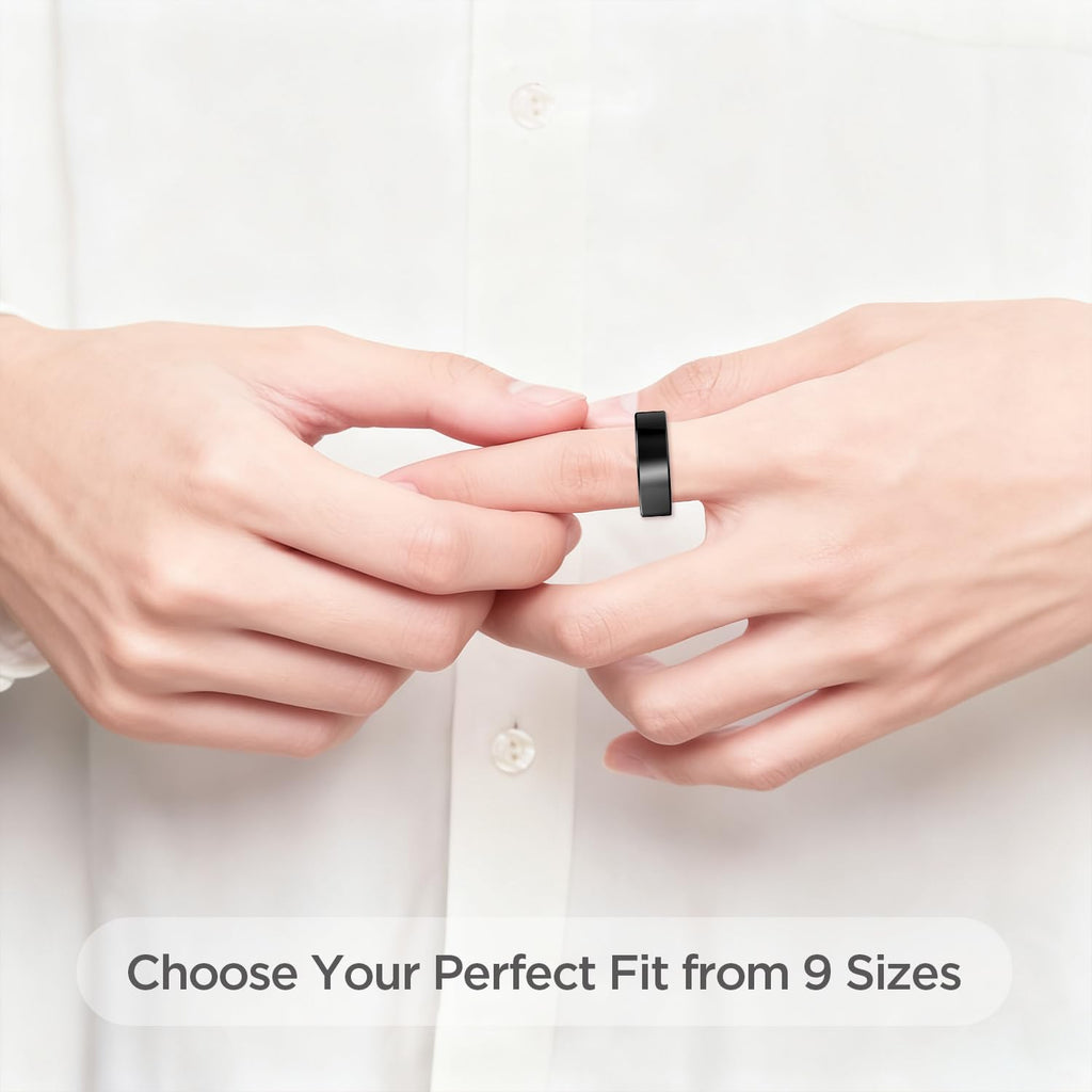 BENIO Gen 2 Smart Ring for Women & Men, Heart Rate,Fitness Tracker with Sleep，Step/Sleep/Blood Oxygen/Heart Rate Tracker, 5ATM Waterproof for iOS and Android,No Subscription,Sizing Kit