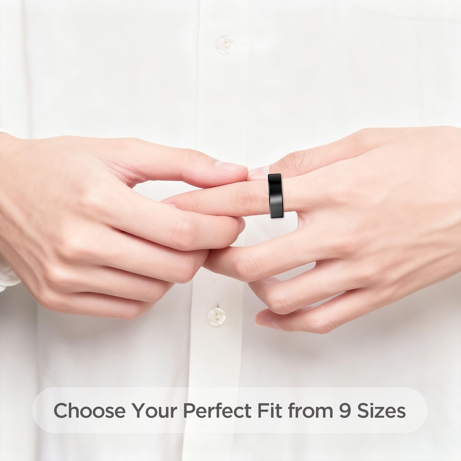 BENIO Gen 2 Smart Ring for Women & Men, Heart Rate,Fitness Tracker with Sleep，Step/Sleep/Blood Oxygen/Heart Rate Tracker, 5ATM Waterproof for iOS and Android,No Subscription,Sizing Kit