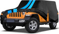 Sailnovo Jeep Wrangler Cover - Waterproof Outdoor Protection for 1987-2023 JK JL CJ YJ TJ | Full Car Cover with Zipper & Reflective Strips