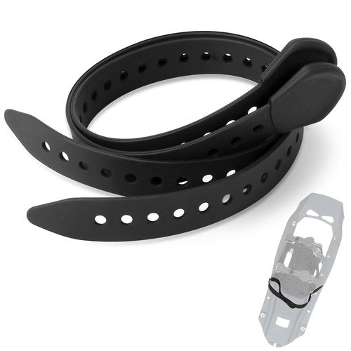 18 Inch Snowshoe Straps Replacement for MSR Snowshoe Binding Straps Kit - Compatible with MSR Denali Evo Ascent Snowshoes & PosiLock Bindings, Black, 2 Pack