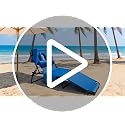 Grey 3-in-1 Outdoor Folding Sun Tanning Lounge Chair with Adjustable Backrest & Face Openings - Pool & Beach