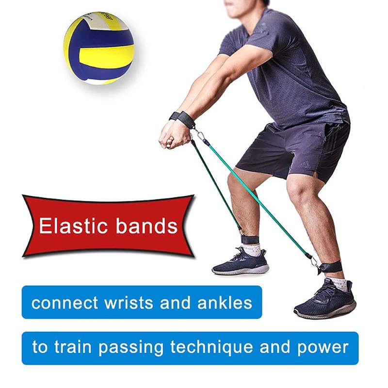 Volleyball Passing Trainer Resistance Band Set for Agility & Serving Practice
