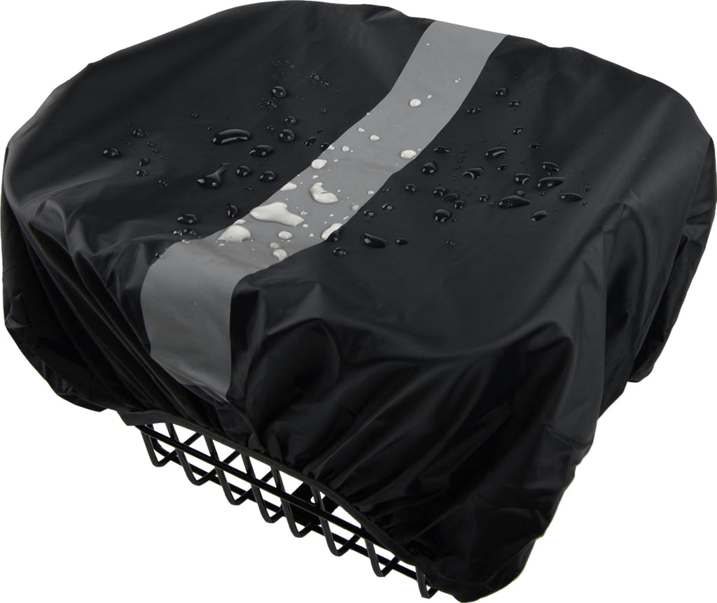 VAOLOAV 45L Bicycle Basket Waterproof Rain Cover with Reflective Strip Bicycle Rear Rack Rain Cover Black