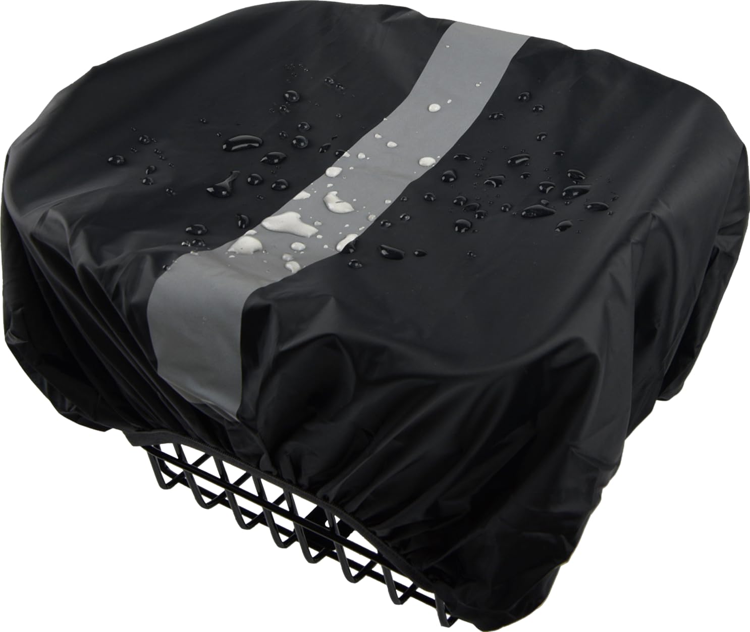 VAOLOAV 45L Bicycle Basket Waterproof Rain Cover with Reflective Strip Bicycle Rear Rack Rain Cover Black