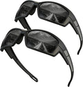 Polarized Sports Sunglasses - UV400 Protection for Men | Wrap-Around Design for Running, Fishing, Cycling