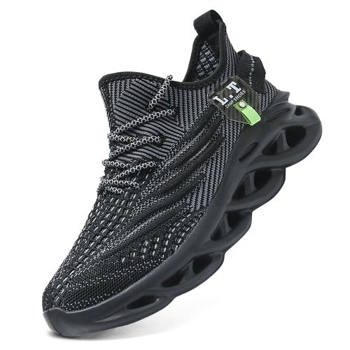 DLWKIPV Men Running Shoes Men's Tennis Shoes Lightweight Breathable Fashion Sneakers Non Slip Workout Gym Shoe for Running Black Size US 11