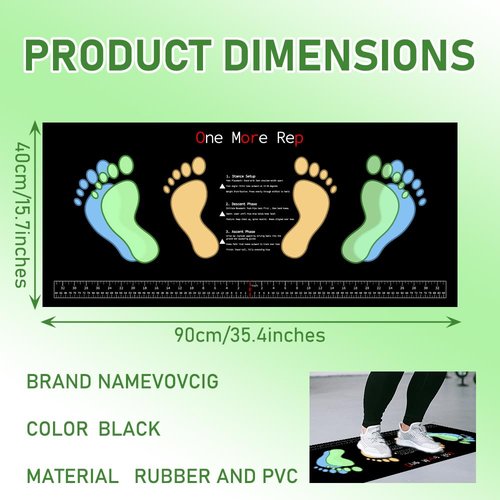 VOVCIG Professional Squat Mat, Squat Mat Pad With Foot Position, Stabilizing and Non-Slip, Muscle Ab Pad, Exercise & Fitness Accessories