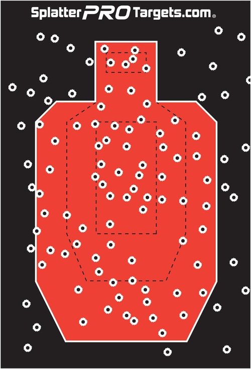 IPSC Style Splatter Targets - Fully Reactive 12x18 Inch Design for Clear Hit Visibility
