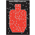 IPSC Style Splatter Targets, 12x18. Shots Burst with a Bright Splatter Upon Impact. Fully Reactive Targets. See Your Hits and Your Misses! Printed on a Heavy Duty Card Stock.
