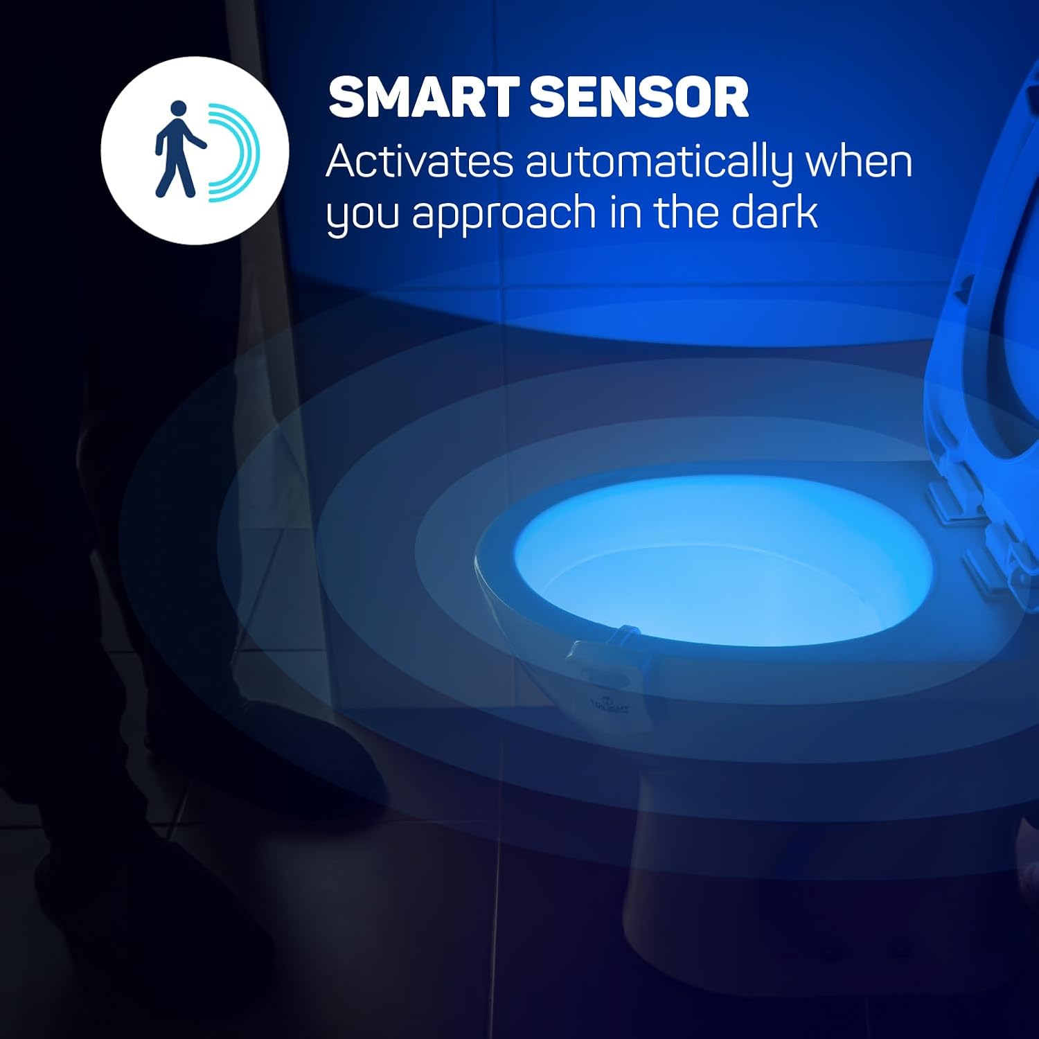 ToiLight Toilet Bowl Night Light - Fun Motion Sensor Bathroom Gadget | Perfect Gift for All Occasions