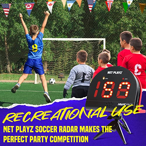 NET Playz Soccer Speed Radar Gun - Hand-Free Shot Power & Speed Measurement
