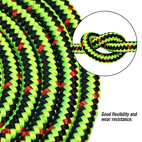 16 Strand Arborist Climbing Rope UV & Weather Resistant 150ft Black & Green