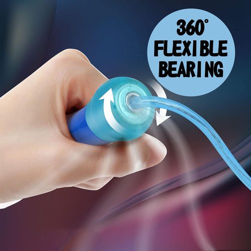LED Jump Rope for Kids | Glowing Colorful Skipping Rope - Adjustable Light-Up Fitness Tool