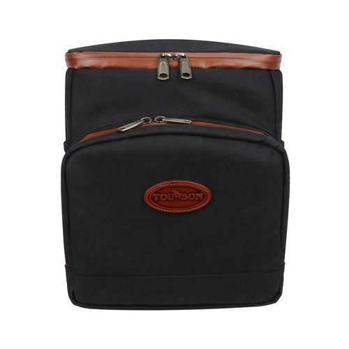 TOURBON Canvas Pannier Bicycle Rear Rack Back Seat Tail Insulated Trunk Cooler Double Bag