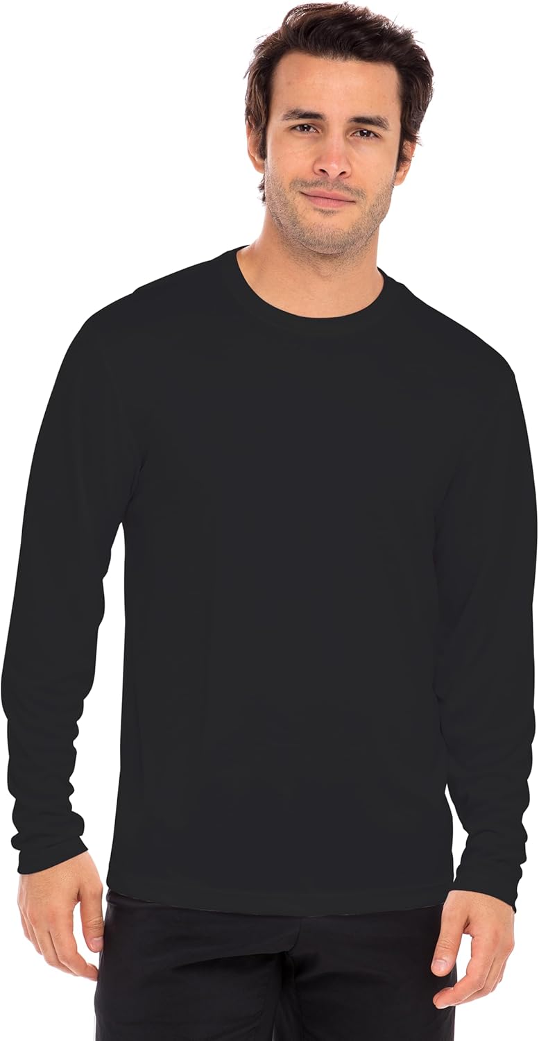 Skiennix Men's Long Sleeve Athletic Shirt - Moisture Wicking & UV Protection for Workouts | Dry Fit