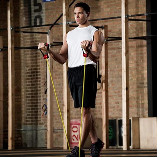 Lifeline Triple Grip Handles Fit Up to Three Resistance Cables for Continuous Muscle Tension Training , Black/Red