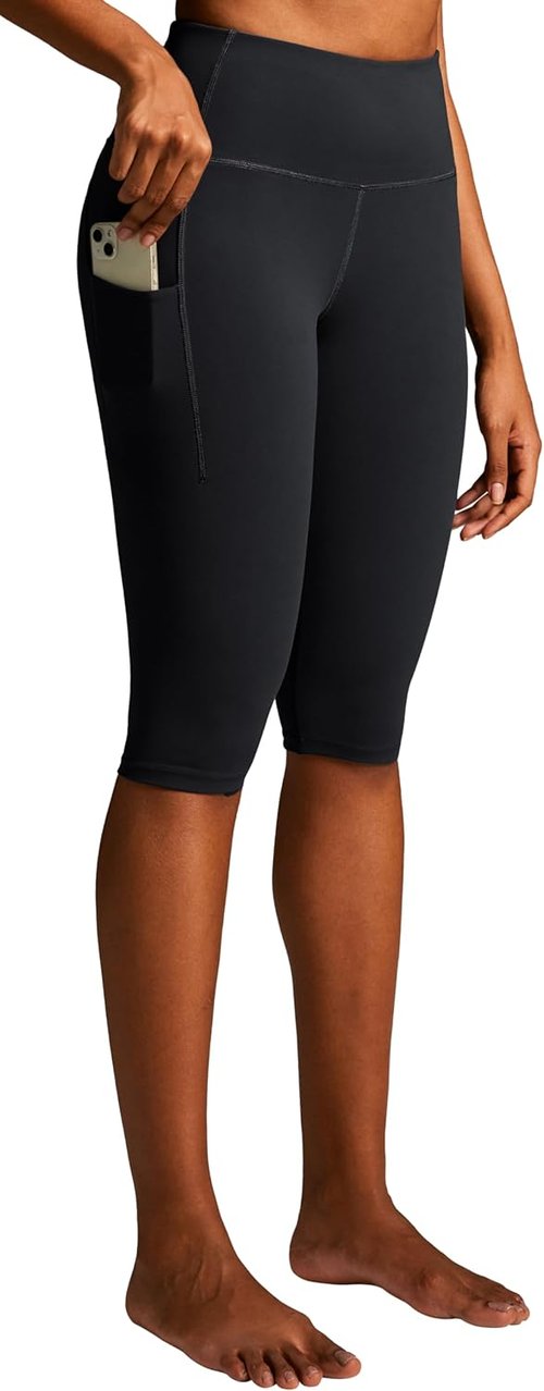 Ewedoos Capri Leggings - High Waisted Knee Length with Pockets for Women | Compression Yoga Pants