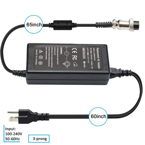 Vanzer 24V 1.5A 36W Electric Scooter E100 E200 E300 Battery New Upgrade 3-Interface Charger Inline for Razor E100 E200 E300 E125 E500 PR200,MX350 E225S E325S, Pocket Mod, Sports Mod, and Dirt Quad