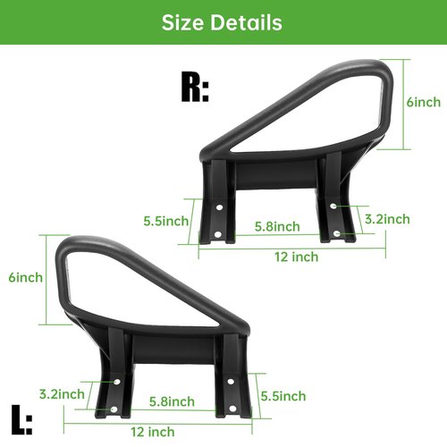10L0L Golf Cart Arm Rest Hip Restraint for EZGO TXT 1994-up Gas & Electric Driver and Passenger Side (1 Pair Left + Right), OEM# 71701-G01 71702-G01