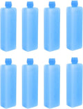 8Pcs Reusable Ice Packs by Coolers | Long-Lasting Cooling Blocks for Lunch Boxes & Camping - 4.52 x 1.57 x 1.18 Inches (Blue)
