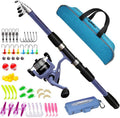 Skiennix Kids Fishing Pole Set - Portable Telescopic Rod & Reel Combo for Boys & Girls | Ambidextrous Design